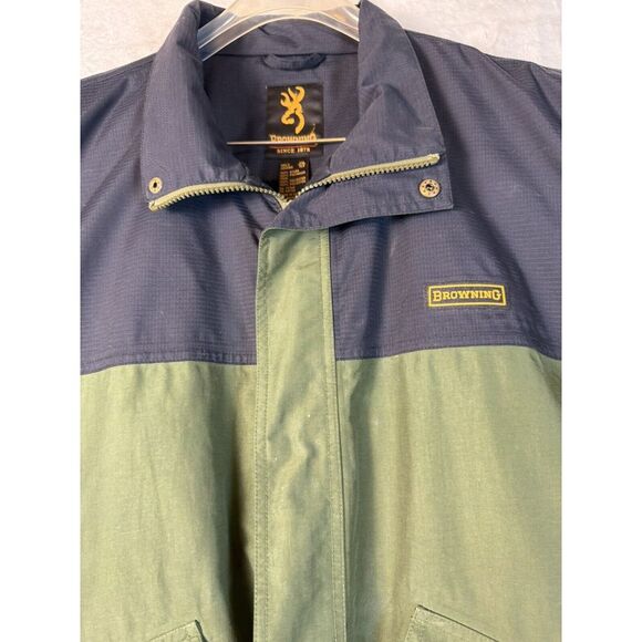 Browning Field Lined Hunting Jacket Green XXL Shooting Game Chore Coat VTG - Picture 5 of 16